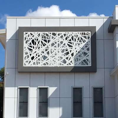 CNC cut decorative perforated metal panels  for window decoration